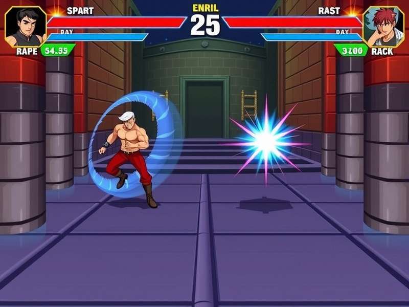 Super Spin Strike gameplay screenshot showing character spinning and striking